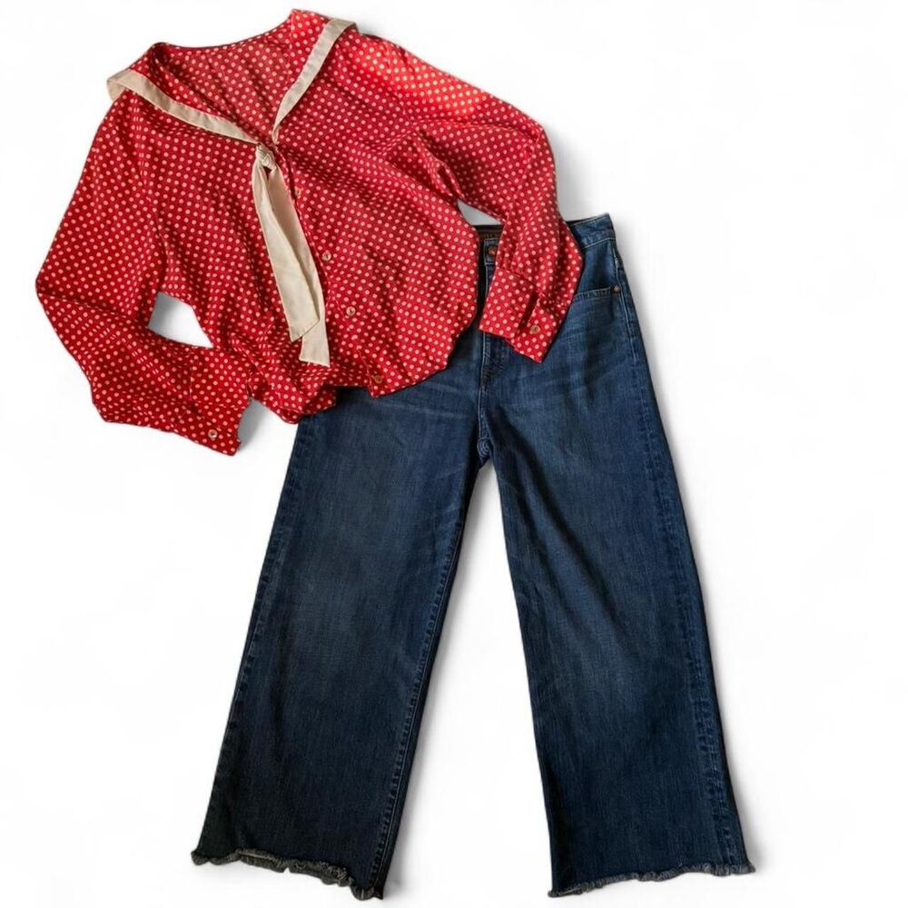 Point Sur Classic Wash Wide Leg Denim Jeans